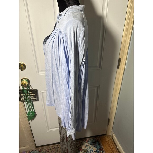 Free People Light Blue Button Down Shirt - Picture 2 of 5